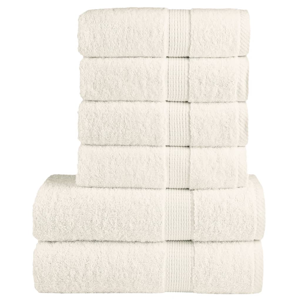 vidaXL 6-piece Towel Set SOLUND 600 gsm white