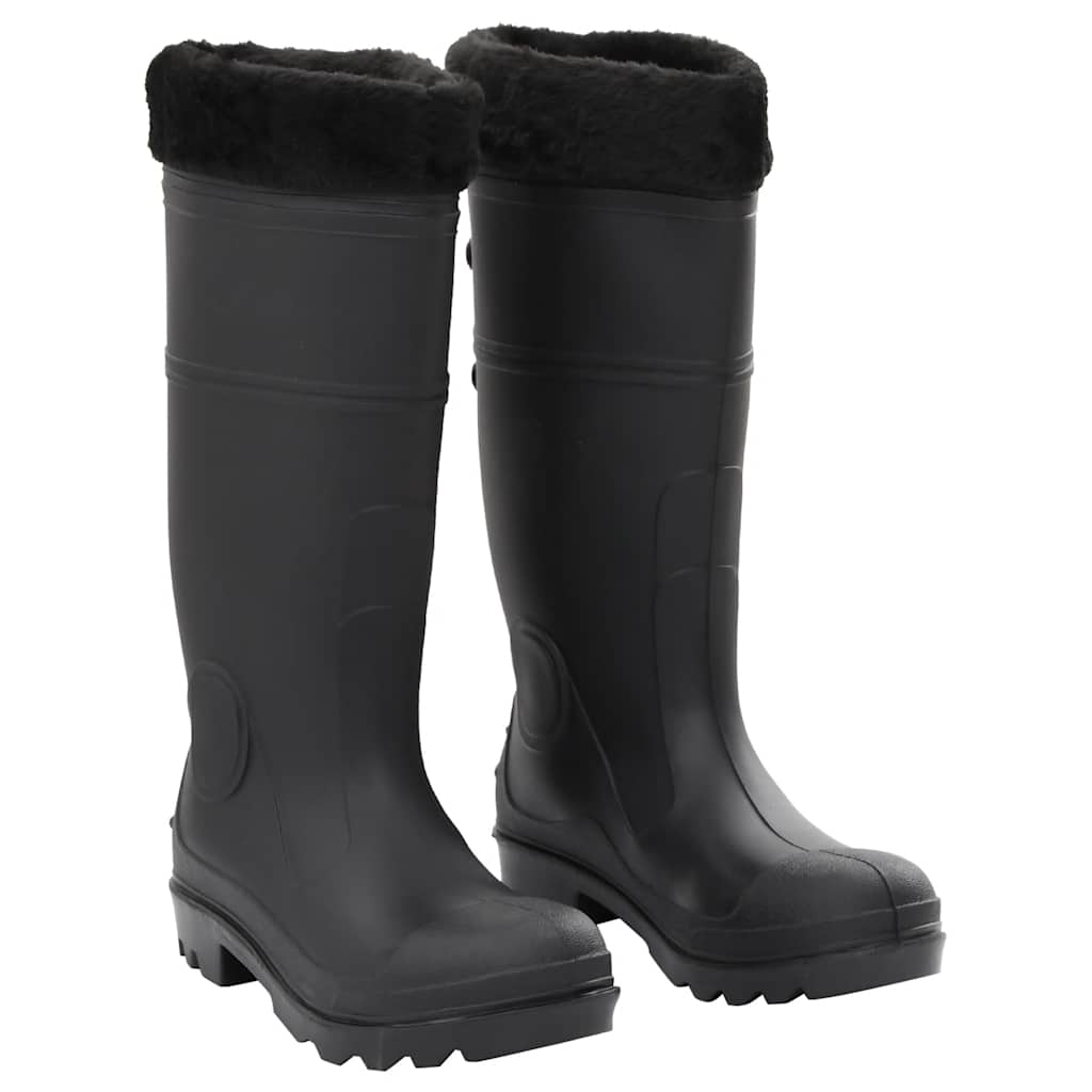 vidaXL Rain boots size 38 PVC black