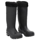 vidaXL Rain boots size 38 PVC black