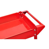 vidaXL Gereedschapswagen 100 kg rood