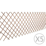 vidaXL Tuinlatwerk 5 st 180x90 cm wilg