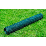vidaXL Chicken Wire 25x0.5 m with PVC coating green
