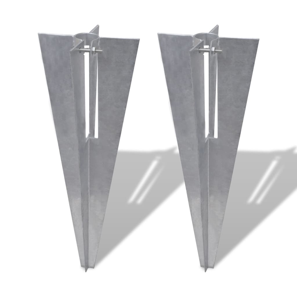 vidaXL Support Post Spikes 2 pcs Steel