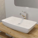 Luxe keramische rechthoekige wasbak 71 x 39 cm (wit)