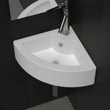 vidaXL Bathroom Sink with Overflow 45x32x12.5 cm White
