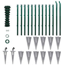 vidaXL Chain Link Fence with Posts 15x1.5 m Galvanized Steel