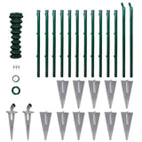 vidaXL Chain Link Fence with Posts 15x1.5 m Galvanized Steel