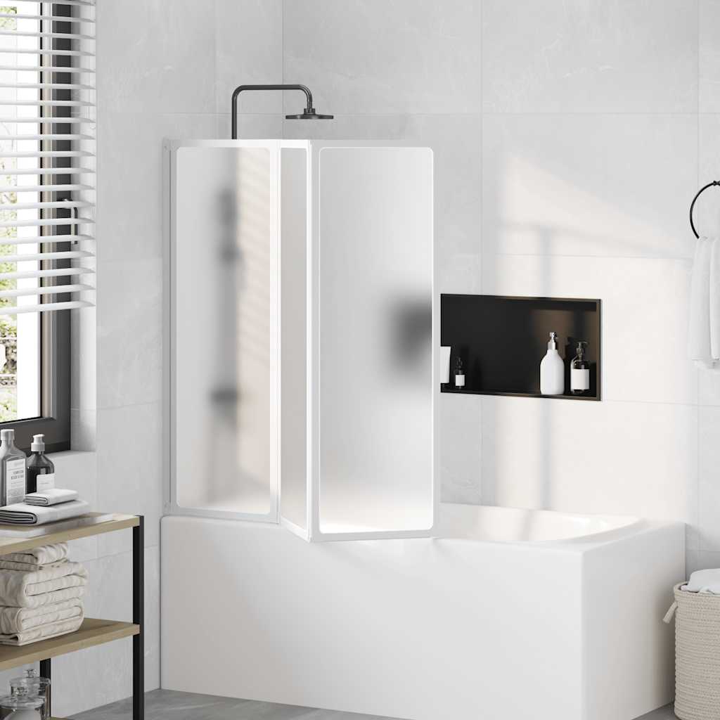 vidaXL Douchescherm Zwart 120 x 2 x 117 cm Aluminium en PP