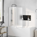 vidaXL Douchescherm Zwart 120 x 2 x 117 cm Aluminium en PP