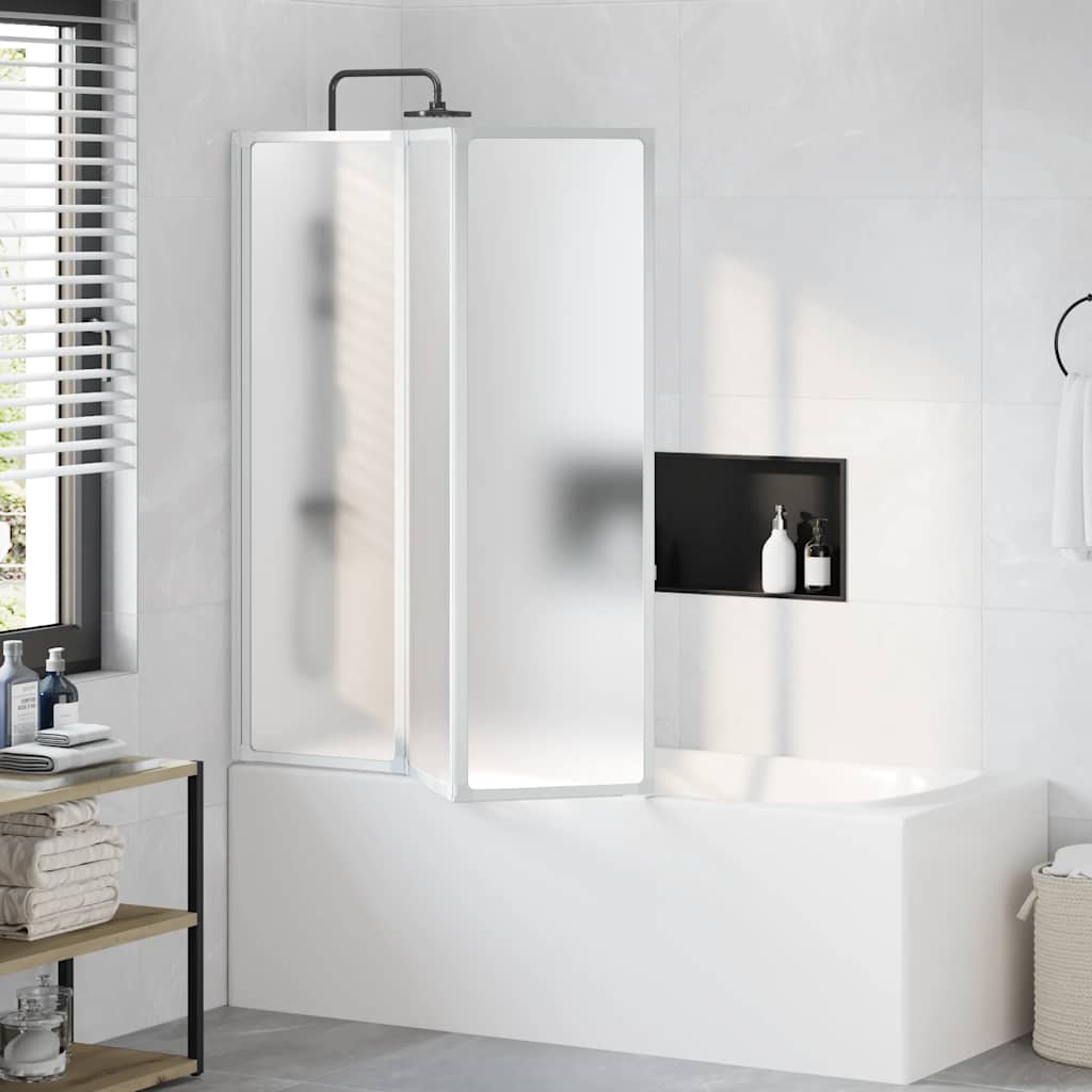 vidaXL Douchescherm Zwart 120 x 2 x 117 cm Aluminium en PP
