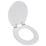 vidaXL Toilet Seat Soft Close Simple Design MDF White