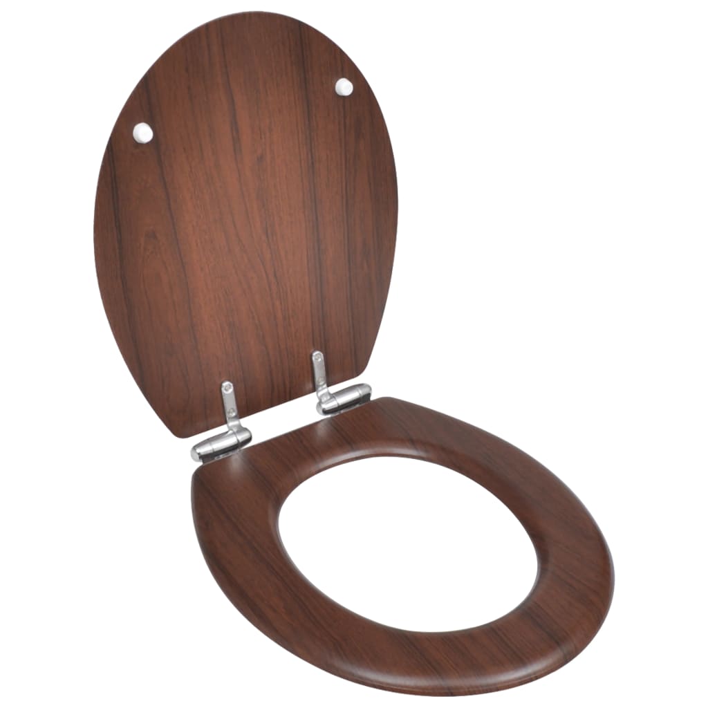 vidaXL Toilet Seat Soft Close Simple Design MDF White
