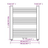 vidaXL Straight Radiator / Towel Rail 500x764 mm