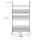vidaXL Radiator/handdoekenrek curve 600x1160 mm