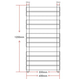 vidaXL Straight Radiator / Towel Rail 600x1200 mm