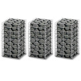 vidaXL 3-delige Schanskorfset 25x25x100 cm gegalvaniseerd draad