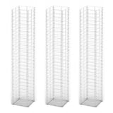 vidaXL 3-delige Schanskorfset 25x25x100 cm gegalvaniseerd draad