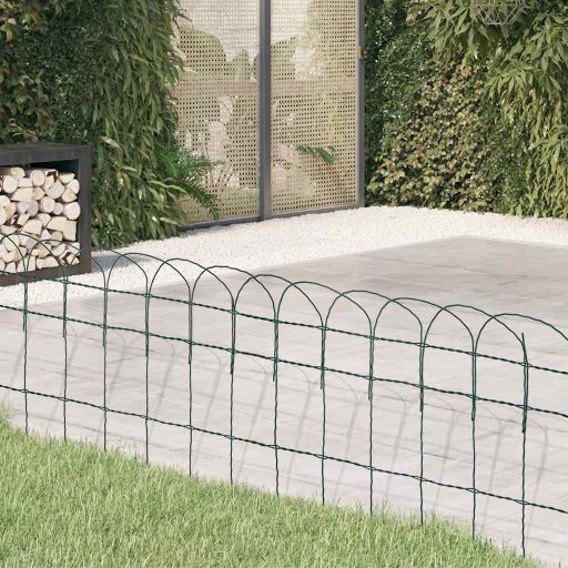 vidaXL Border Edging 10x0.4 m Powder-Coated Iron