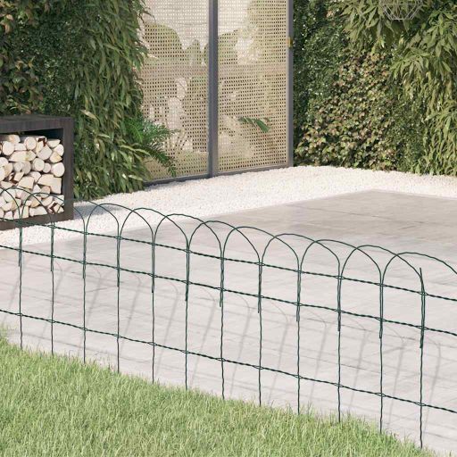 vidaXL Border Edging 10x0.4 m Powder-Coated Iron
