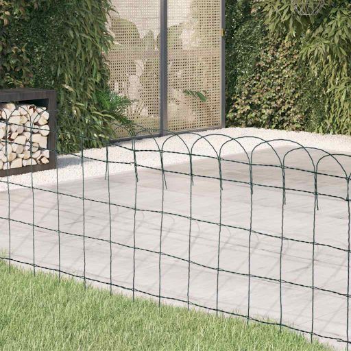 vidaXL Border Edging 10x0.4 m Powder-Coated Iron