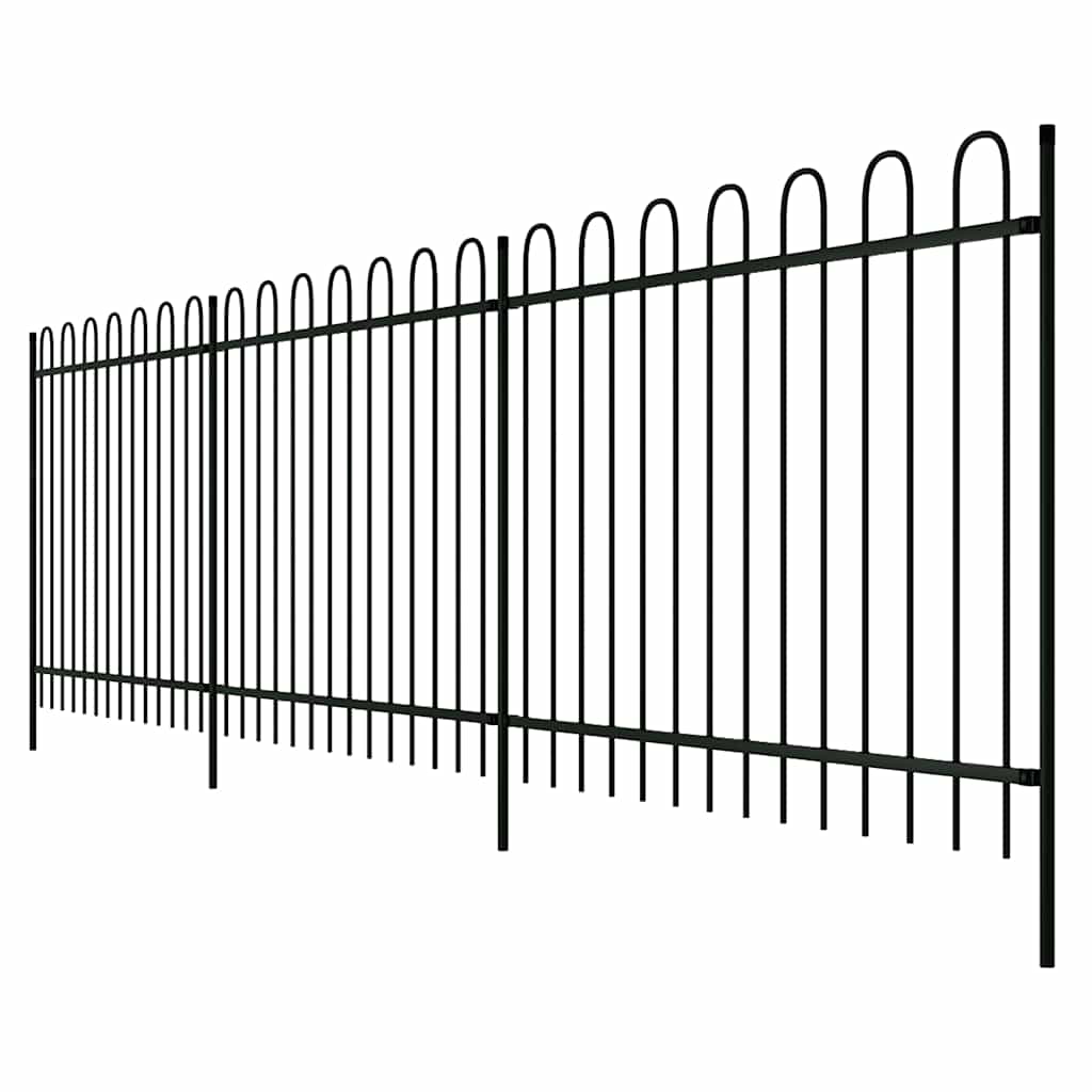 vidaXL Fence 600 x 150 cm Powder-coated Steel
