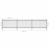 vidaXL Fence 600 x 150 cm Powder-coated Steel
