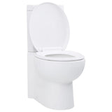 vidaXL Corner Toilet Ceramic White