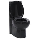 vidaXL Toilet hoekmodel keramisch wit