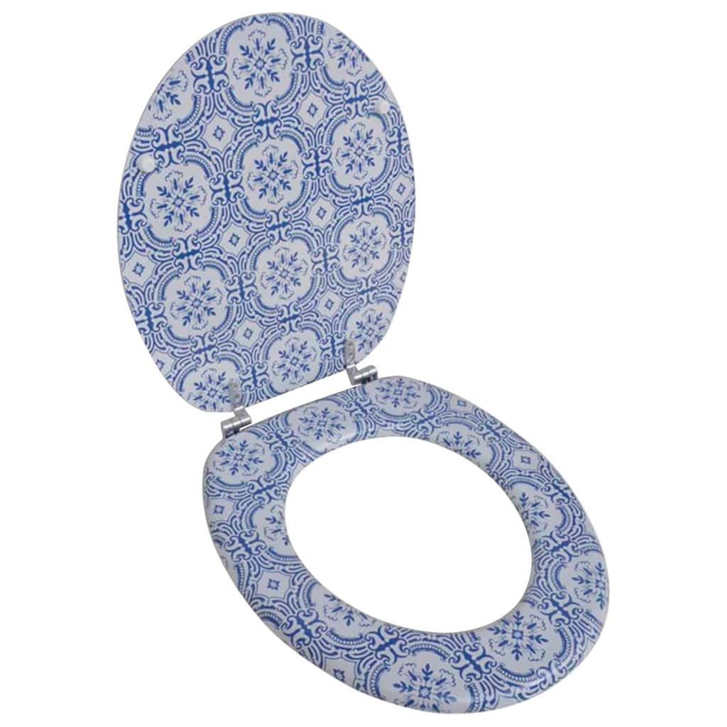 vidaXL Toilet Seat Soft Close Simple Design MDF White