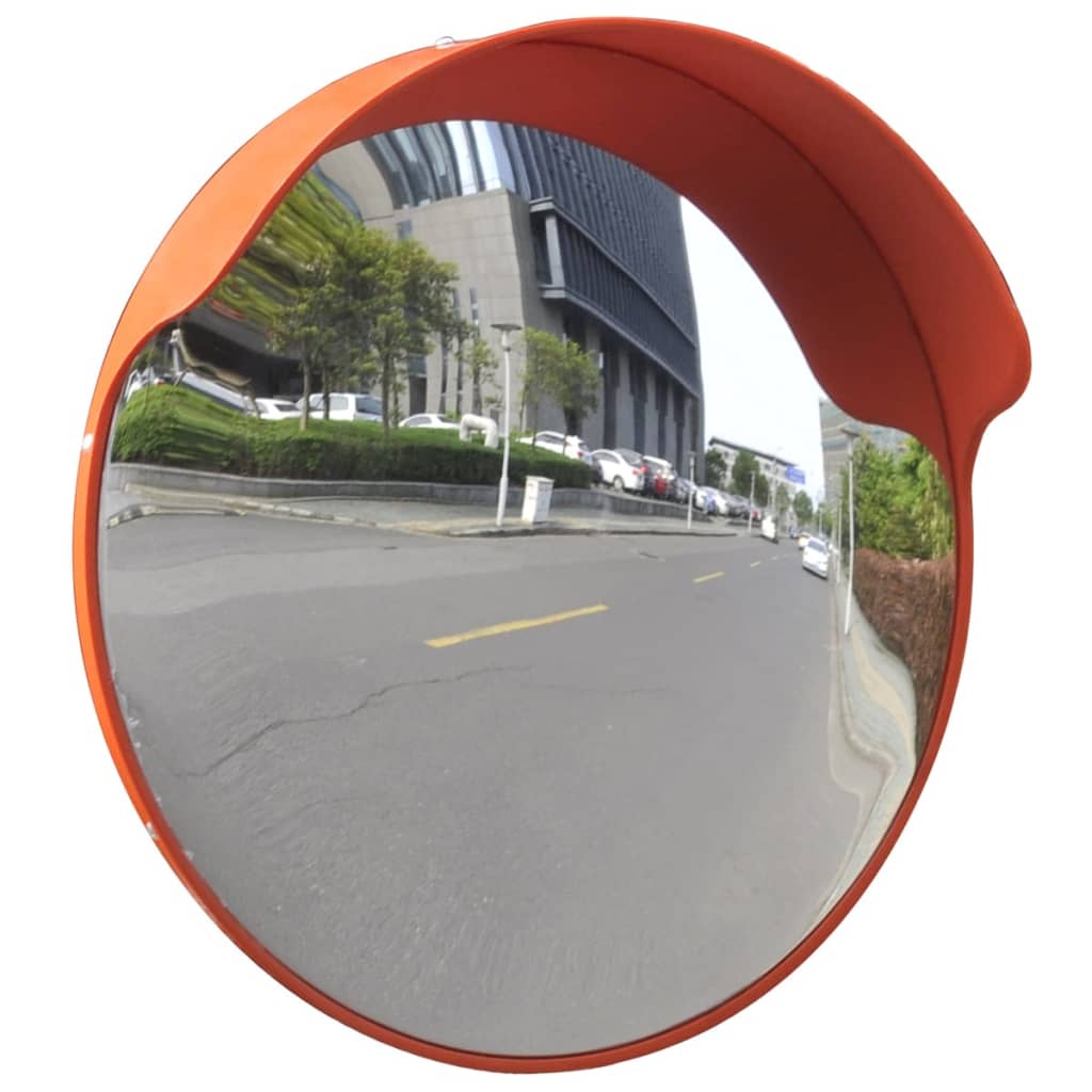 vidaXL Verkeersspiegel voor buiten 30 cm PC-kunststof zwart
