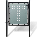 vidaXL Zwarte enkele deur schuttingpoort 100x75 cm