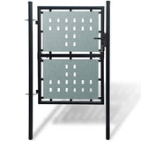 vidaXL Black Single Door Fence Gate 100x75 cm
