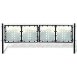 vidaXL Black Single Door Fence Gate 100x75 cm
