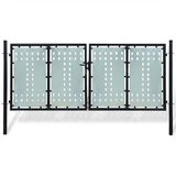 vidaXL Black Single Door Fence Gate 100x75 cm