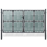 vidaXL Black Single Door Fence Gate 100x75 cm