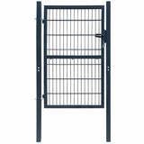vidaXL 2D Fence Gate (Single) Anthracite Grey 100x80 cm