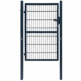 vidaXL 2D Fence Gate (Single) Anthracite Grey 100x80 cm