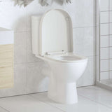 vidaXL Toiletbril soft-close ovaal wit