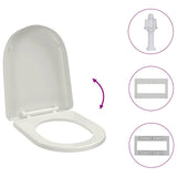 vidaXL Toiletbril soft-close ovaal wit