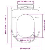 vidaXL Toiletbril soft-close ovaal wit