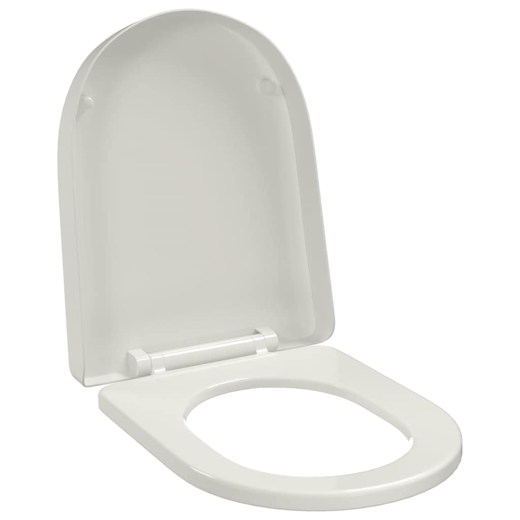 vidaXL Toiletbril soft-close ovaal wit
