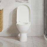 vidaXL Toiletbril soft-close ovaal wit