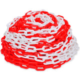 vidaXL Safety Chain 30 m Plastic Red and White