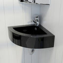 vidaXL Wastafel met overloop 45x32x12,5 cm wit