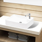 Sink with tap hole, ceramic, white