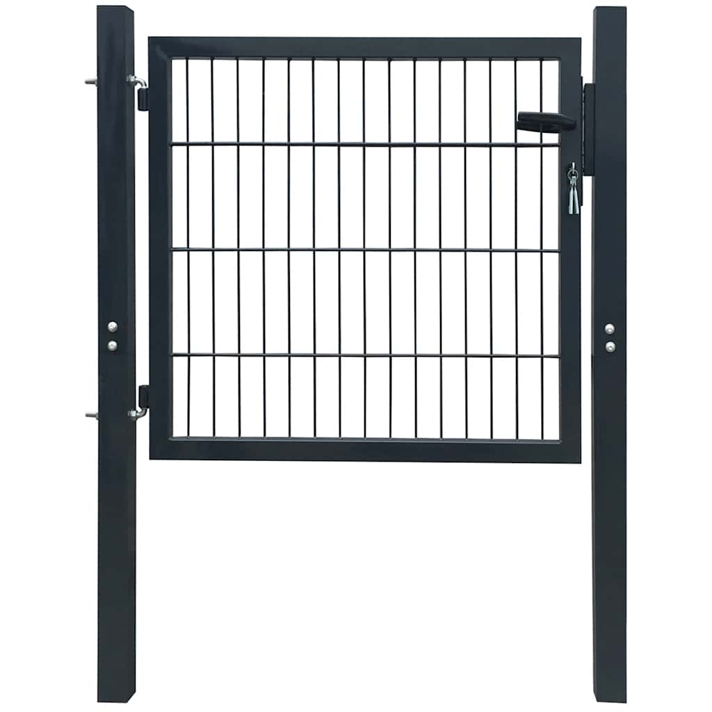 vidaXL Gate steel anthracite 100x100 cm