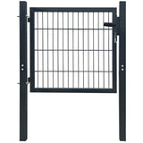 vidaXL Gate steel anthracite 100x100 cm