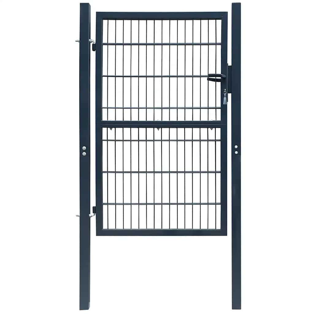 vidaXL Gate steel anthracite 100x100 cm