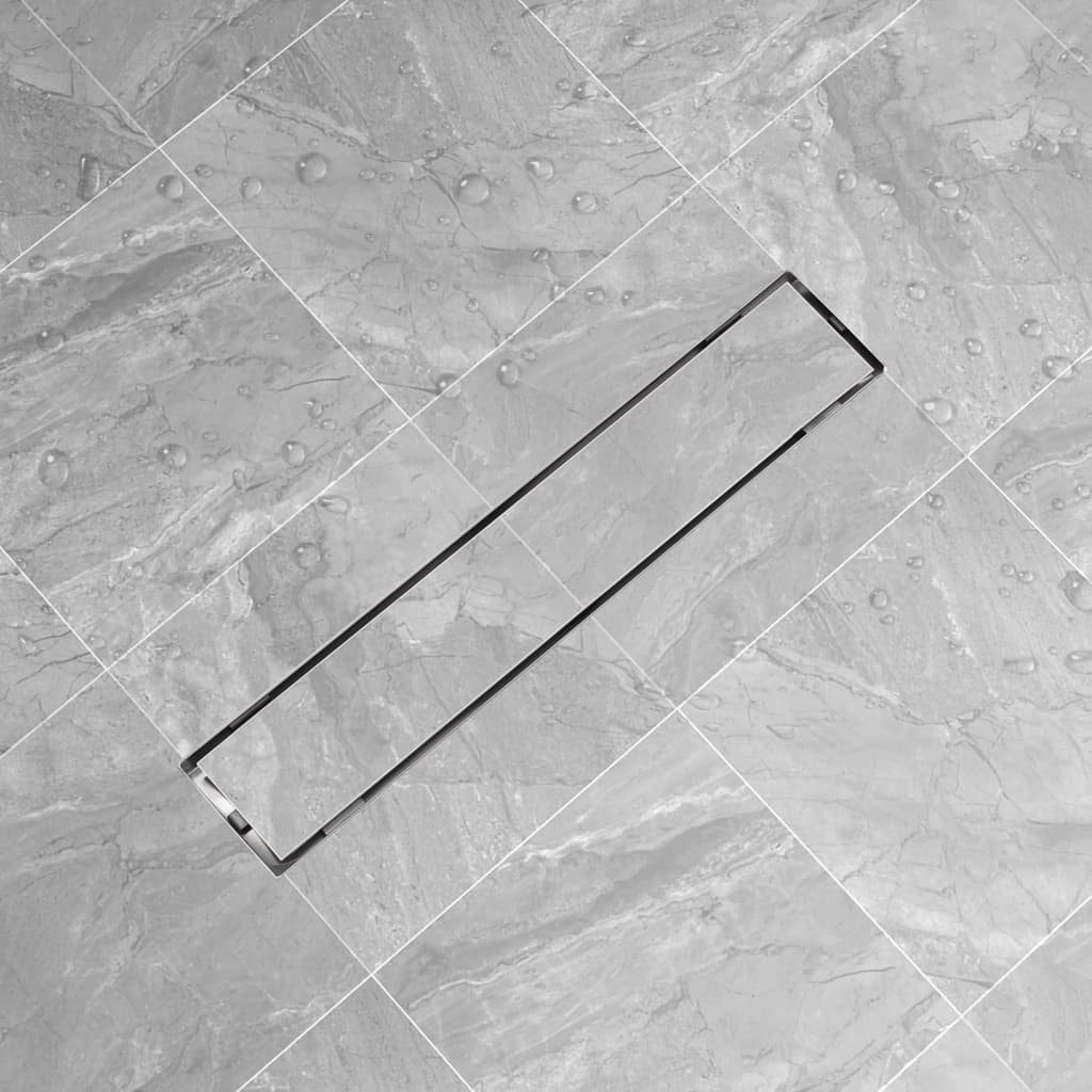 vidaXL Rectangular Shower Drain 530x140 mm Stainless Steel