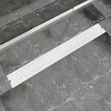vidaXL Rectangular Shower Drain 530x140 mm Stainless Steel